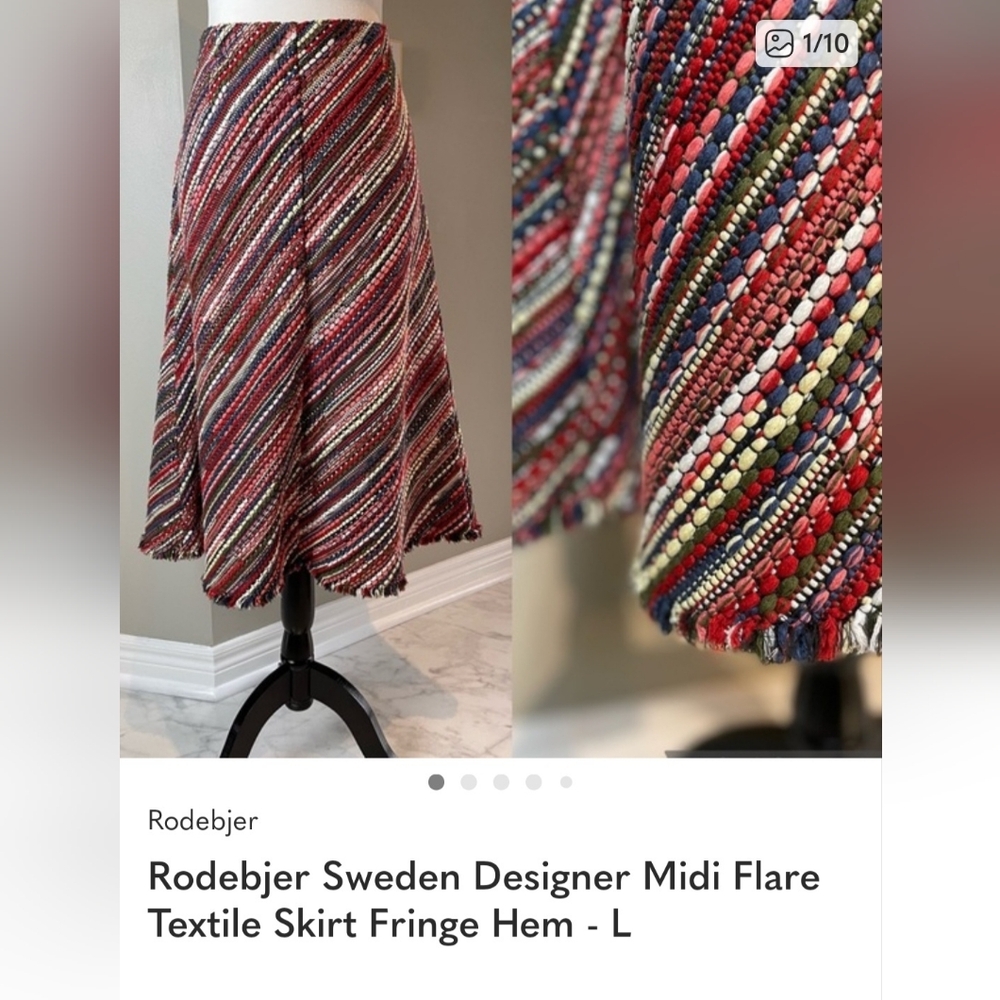 Rodebjer Multicolor Midi Flare Skirt